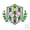 Preppy Pickleball Crest - 7 Sizes