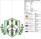 Preppy Pickleball Crest - 7 Sizes
